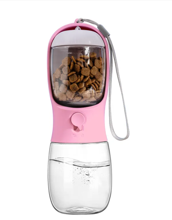 Cozy Paws Portable Dog Water Bottle – 2-in-1 Travel Bowl & Bottle