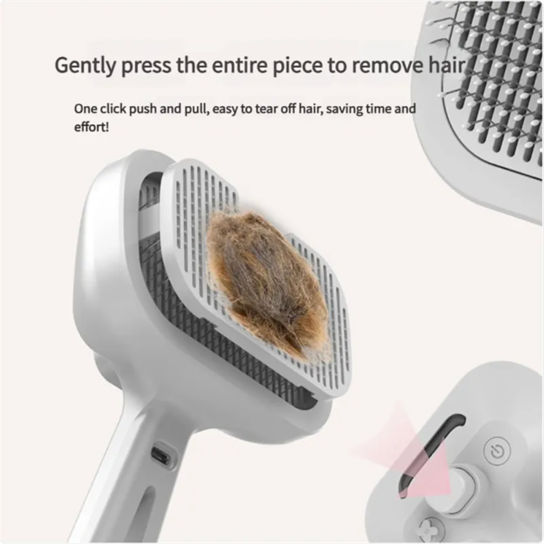 Cozy Paws 3-in-1 Self-Cleaning Steam Pet Brush