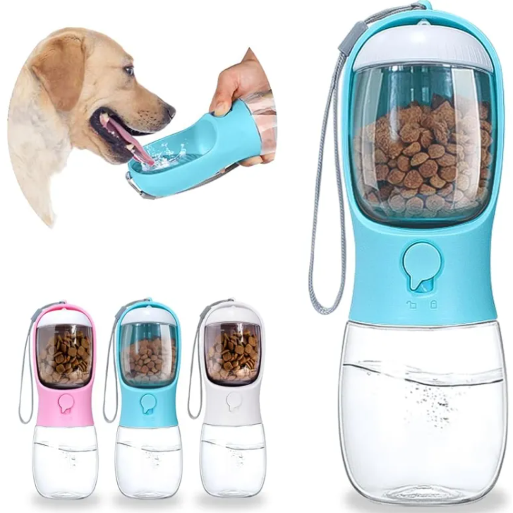 Cozy Paws Portable Dog Water Bottle – 2-in-1 Travel Bowl & Bottle