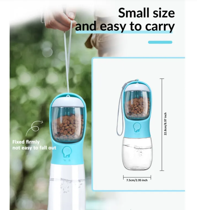 Cozy Paws Portable Dog Water Bottle – 2-in-1 Travel Bowl & Bottle