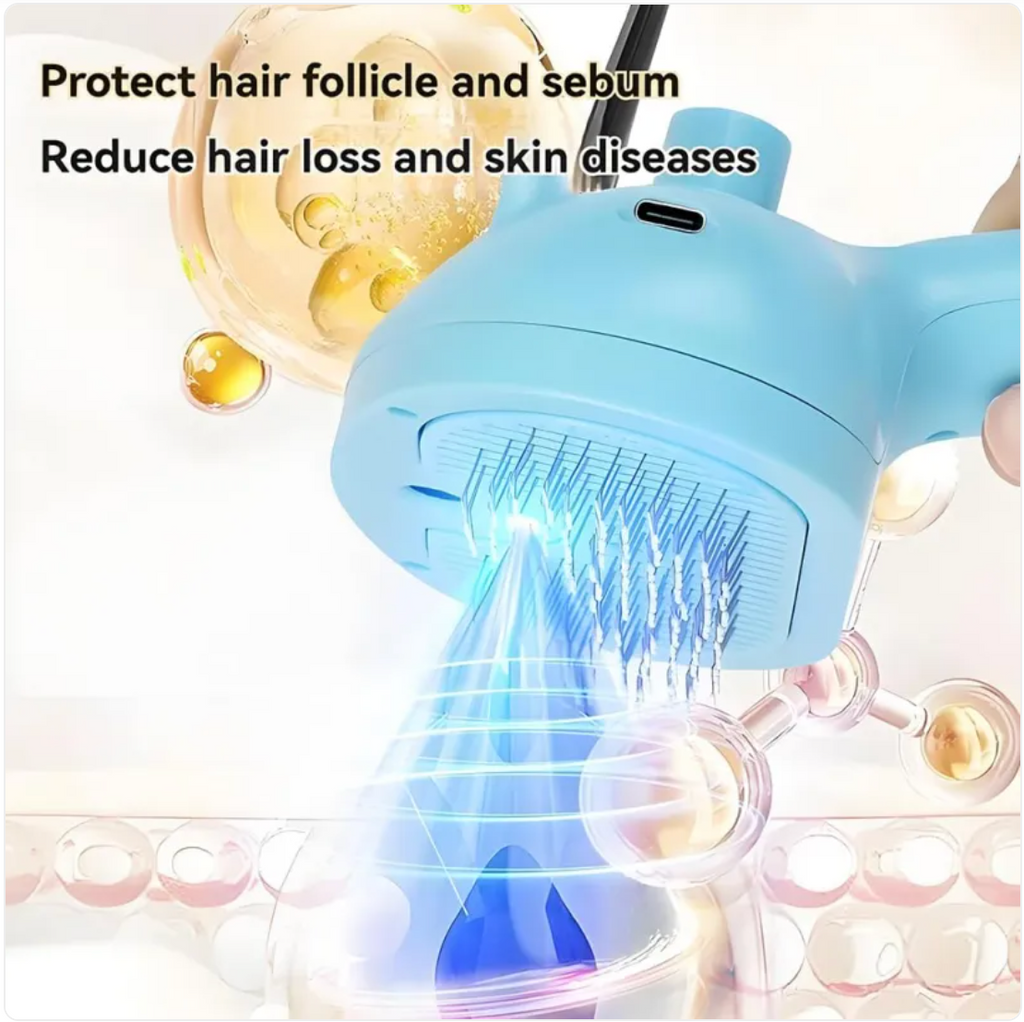 Cozy Paws 3-in-1 Self-Cleaning Steam Pet Brush