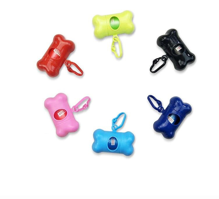 Cozy Paws Bone-Shaped Poop Bag Dispenser – Clip-On Waste Bag Holder for Walks