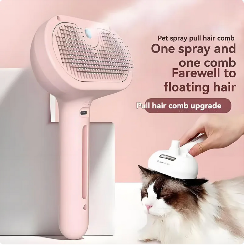 Cozy Paws 3-in-1 Self-Cleaning Steam Pet Brush