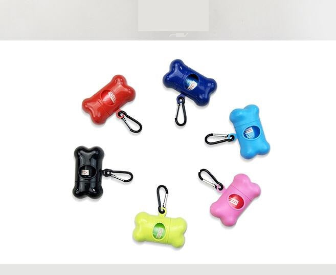 Cozy Paws Bone-Shaped Poop Bag Dispenser – Clip-On Waste Bag Holder for Walks